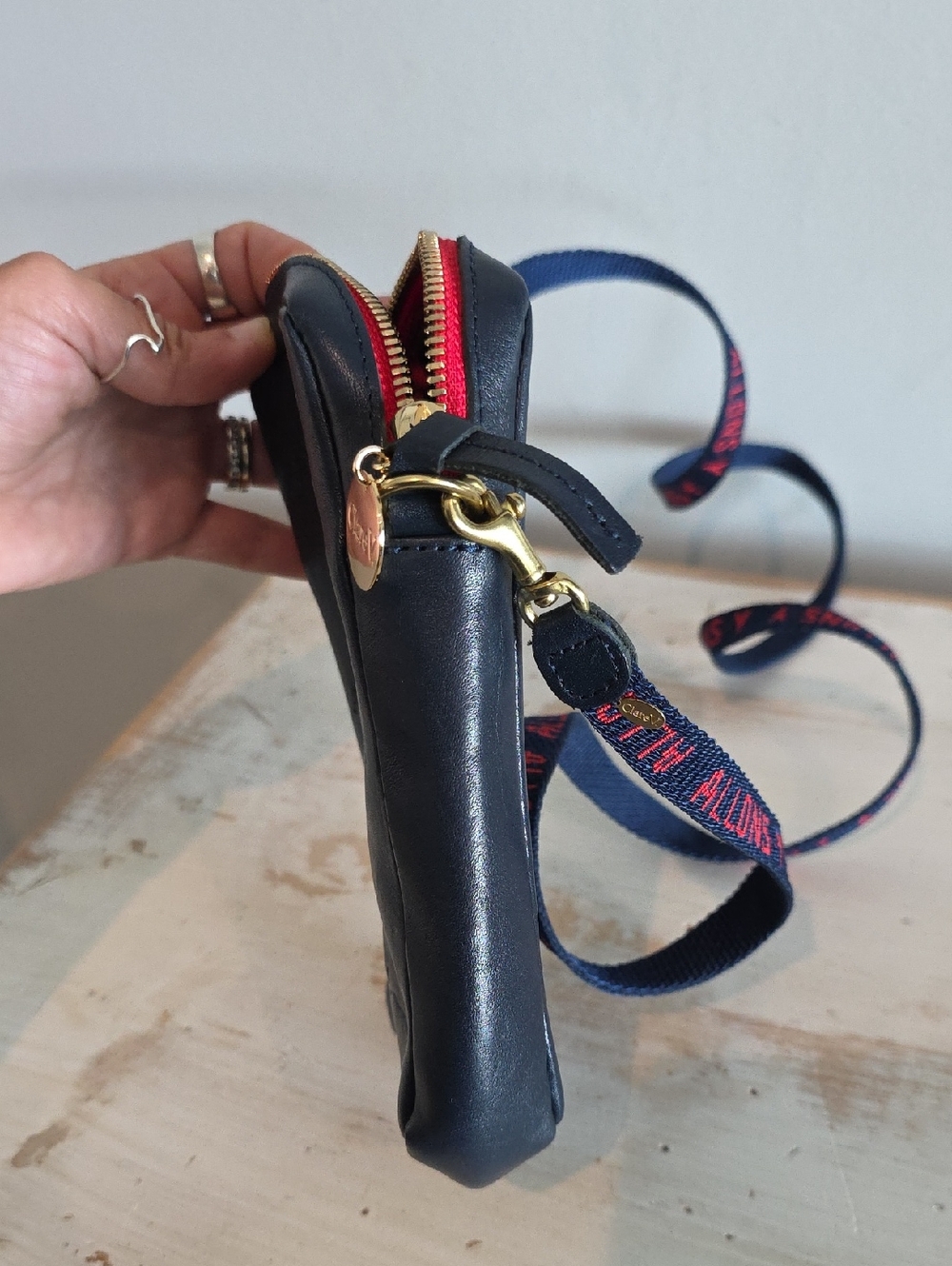 Clare V. X Tracksmith Poche Sportif Limited Edition Phone Bag - Picture 3 of 13
